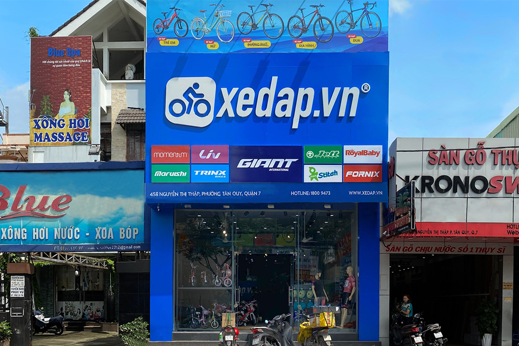 Cửa hàng xedap.vn tại 458 Nguyễn Thị Thập, phường Tân Quy, Quận 7