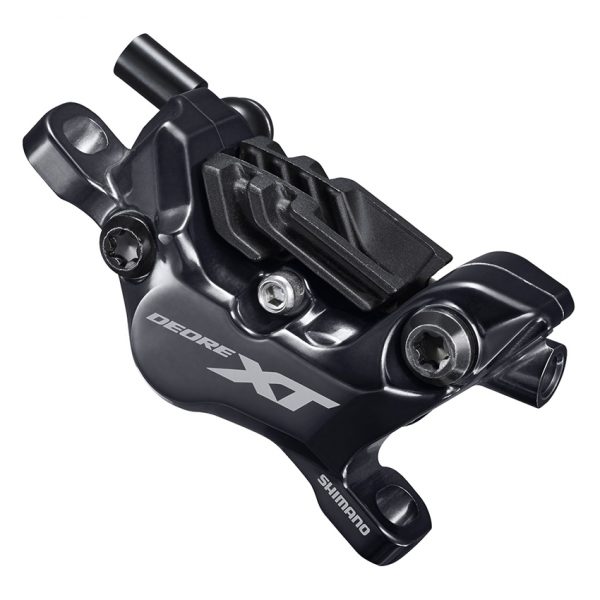 Bộ Thắng Đĩa Xe Đạp SHIMANO Deore XT Disc Brake Assembled Set BL-M8100(L), BR-M8120(F) W/O Adapter, Metal Pad (W/FIN), 1000mm Hose (SM-BH90-SBM Black), W/Connecter Insert