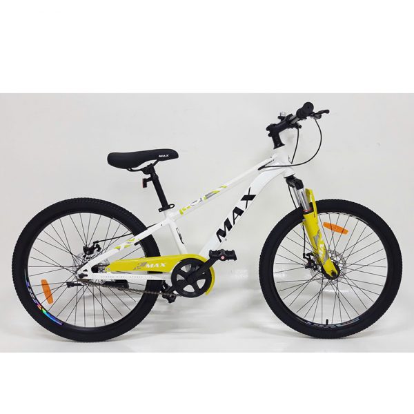 Xe Đạp Địa Hình MTB MAX BIKE Single 1 – Phanh Đĩa, Bánh 24 Inches – White/Green